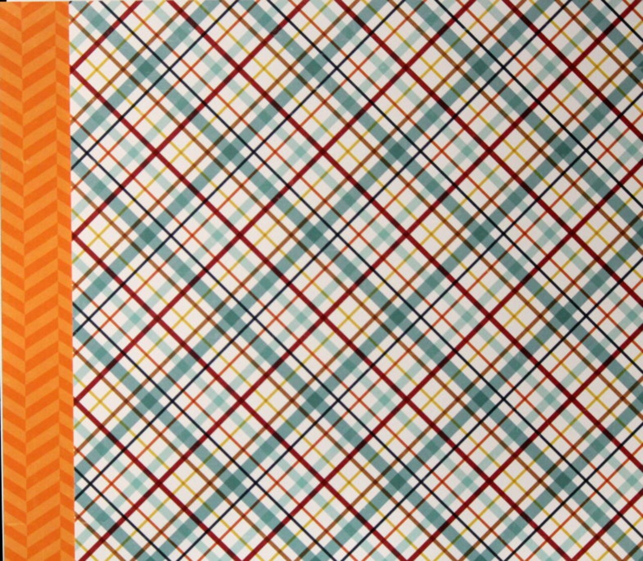 Echo Park 12 x 12 Bark Puppy Plaid Double-Sided Scrapbook Paper